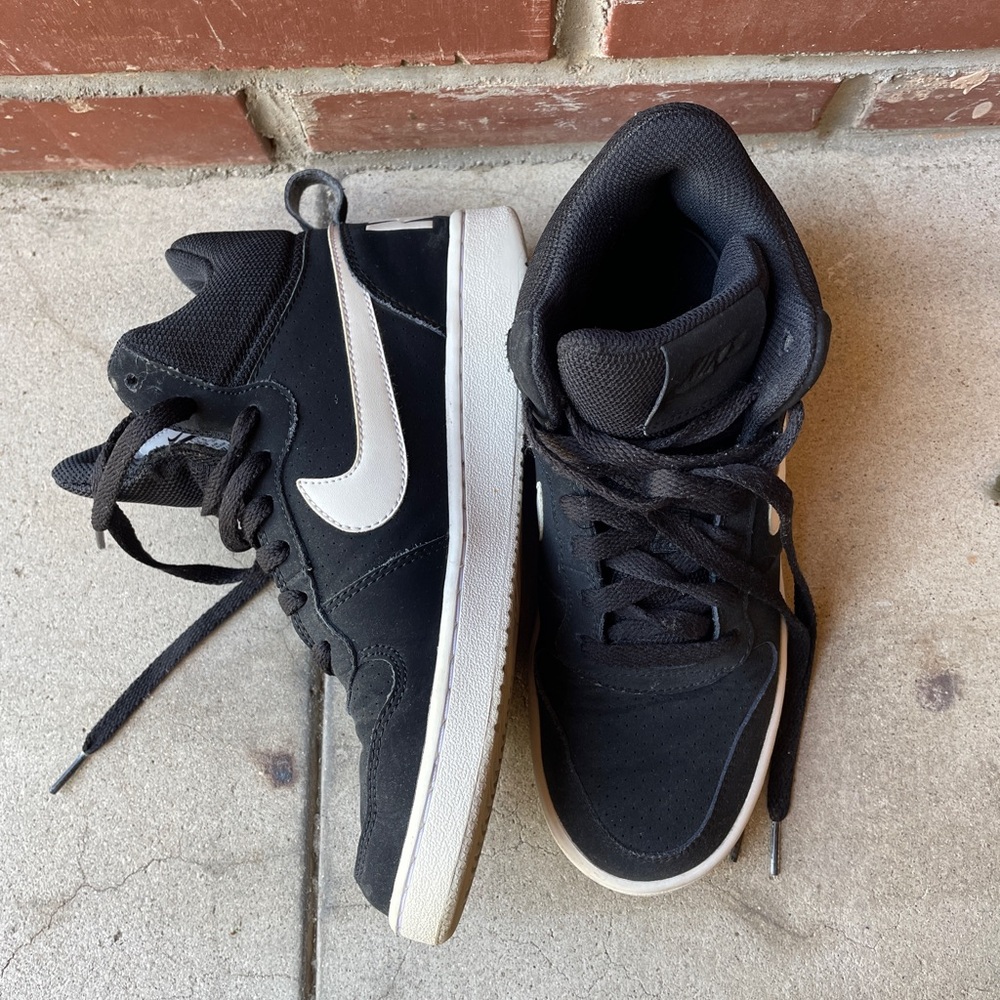 Nike Black and White High-Top Sneakers